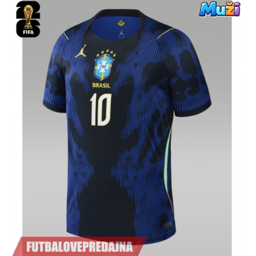 Lacne Muži Futbalové dres Brazília Neymar Jr #10 MS 2026 Krátky Rukáv - Preč
